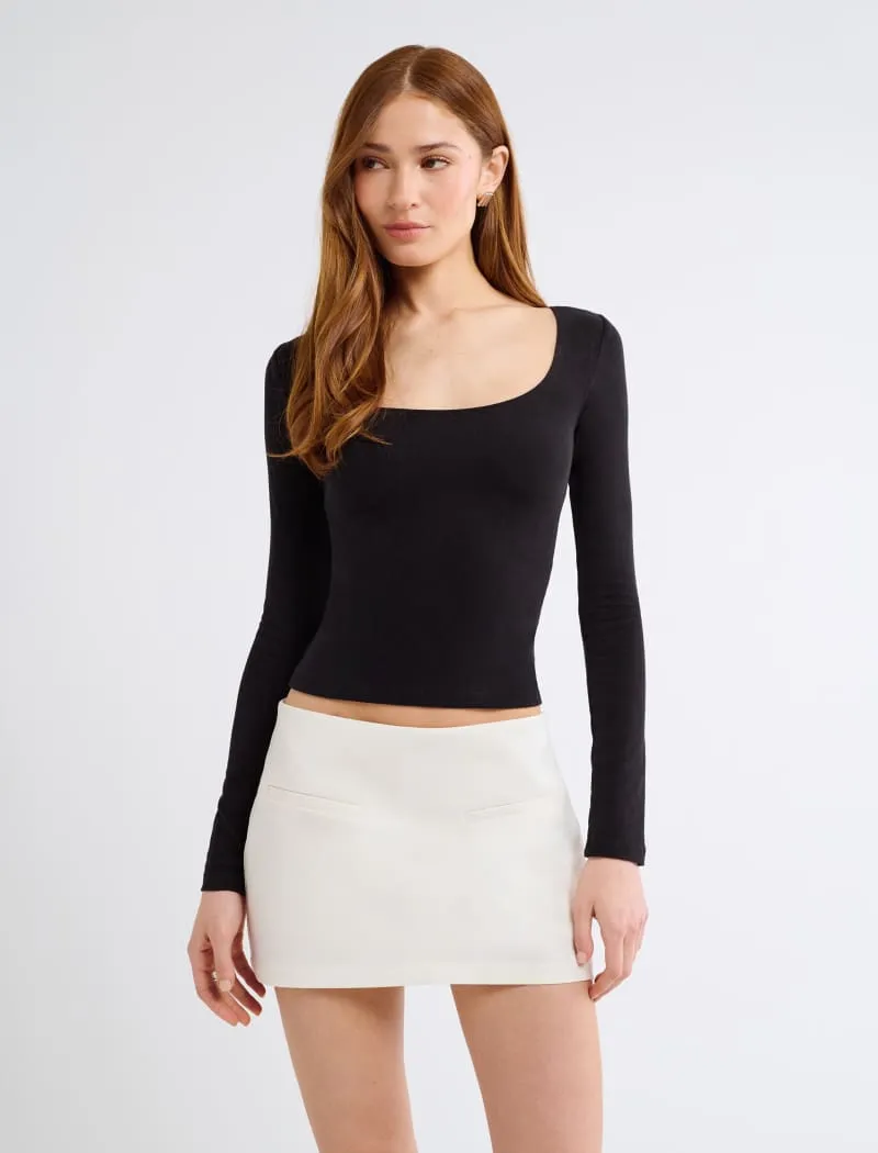 Micro Skort | Cream sold by Rumored product image thumbnail 5