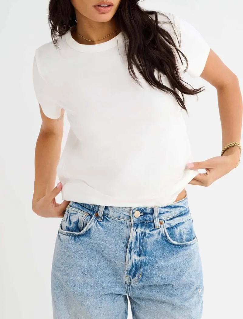 Essential Tee | White sold by Rumored product image thumbnail 4