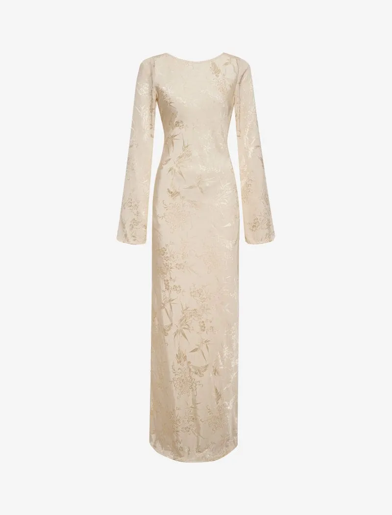 Sweet Talker Maxi Dress | Ivory Jacquard sold by Rumored product image thumbnail 2