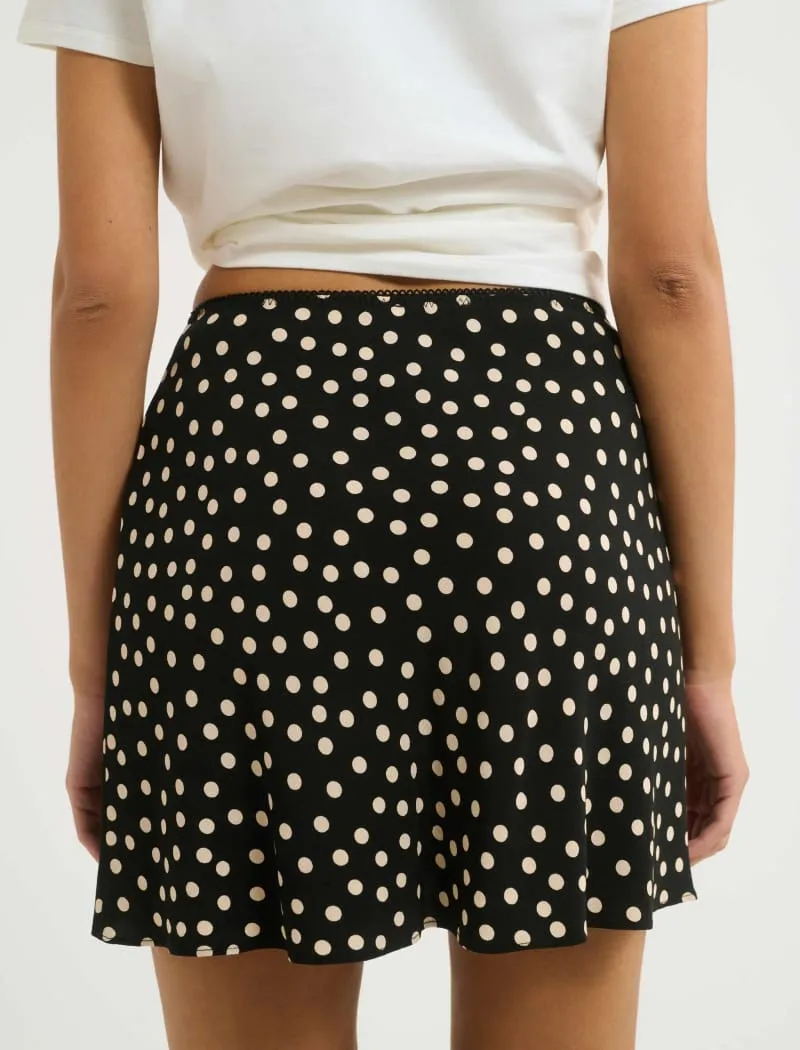 Silhouette Mini Skirt | Black Ditsy Dot sold by Rumored product image thumbnail 4