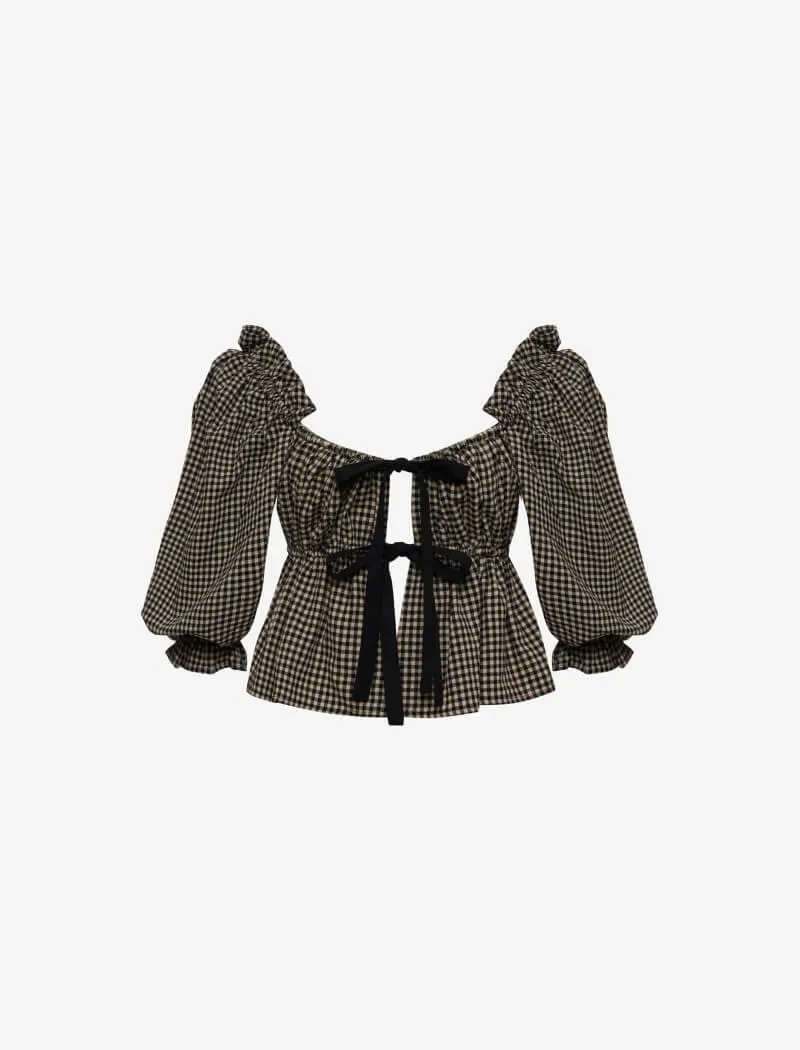 Parton Top | Black Gingham sold by Rumored product image thumbnail 2