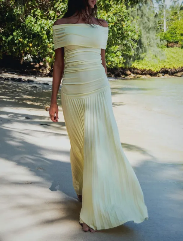 Halo Maxi Dress | Buttercream sold by Rumored