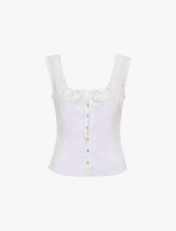 Decolletage Top | White sold by Rumored