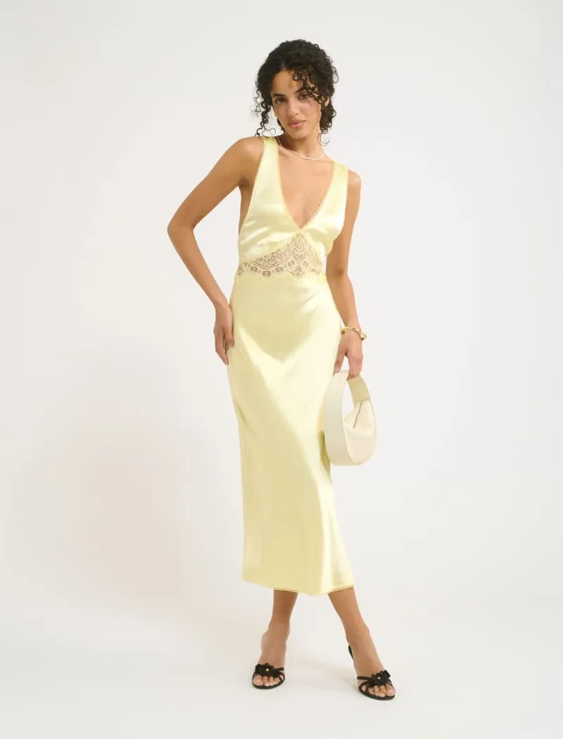 Vanity Midi Dress | Buttercream sold by Rumored product image thumbnail 5