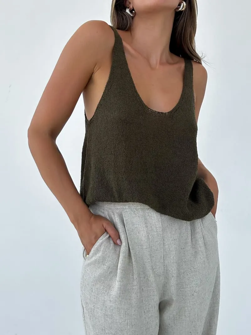 Easygoing Tank | Moss sold by Rumored product image thumbnail 3