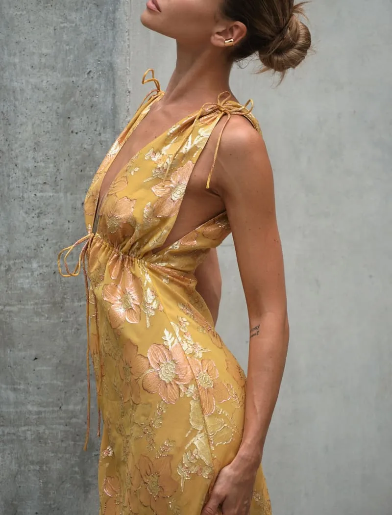 Paradise Midi Dress | Golden Hour sold by Rumored product image thumbnail 4