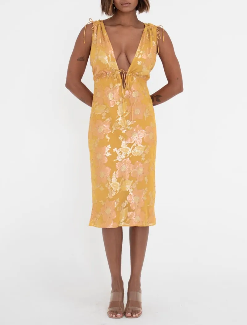 Paradise Midi Dress | Golden Hour sold by Rumored product image thumbnail 5