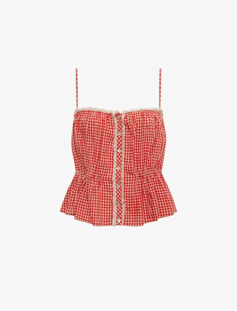 Picnic Tank | Cherry Gingham sold by Rumored product image thumbnail 2