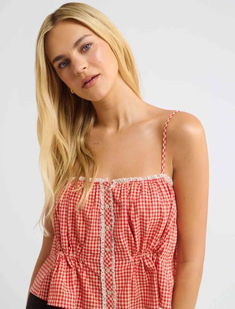 Picnic Tank | Cherry Gingham sold by Rumored product image thumbnail 3