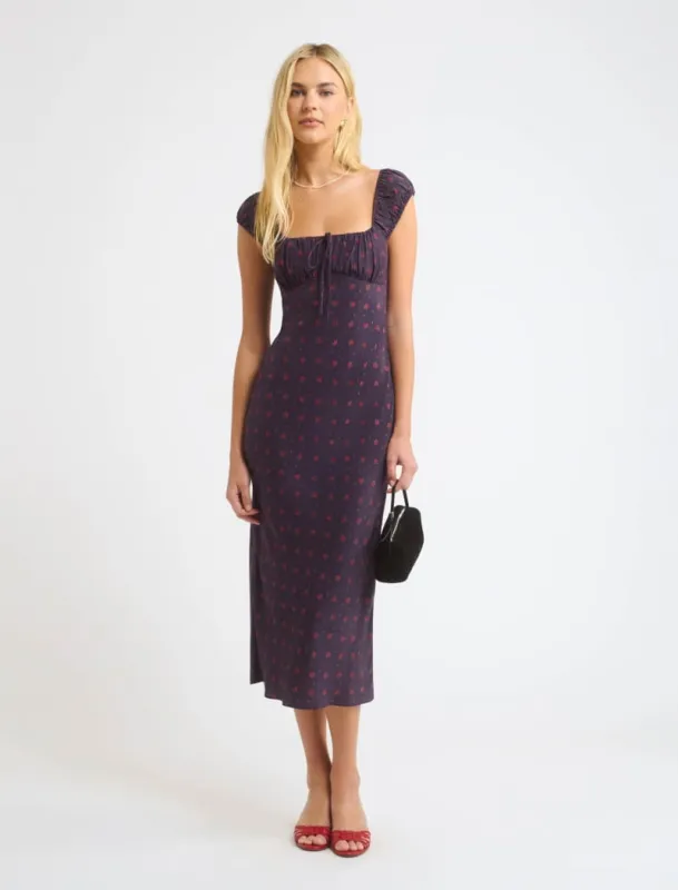 Callaway Midi Dress | Midnight Bloom sold by Rumored