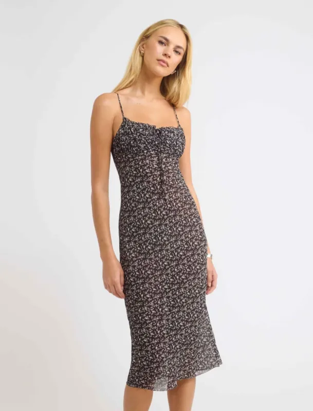 Jardin Midi Dress | Midnight Vine sold by Rumored