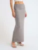 Fairfield Foldover Maxi Skirt | Heather Gray sold by Rumored