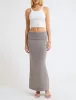 Fairfield Foldover Maxi Skirt | Heather Gray sold by Rumored