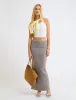 Fairfield Foldover Maxi Skirt | Heather Gray sold by Rumored