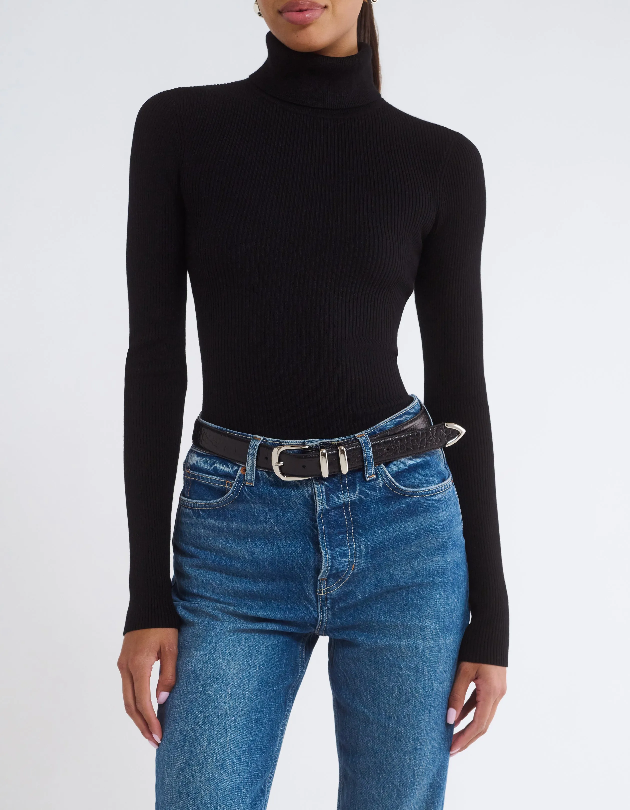 Turtleneck Top | Black sold by Rumored product image thumbnail 3