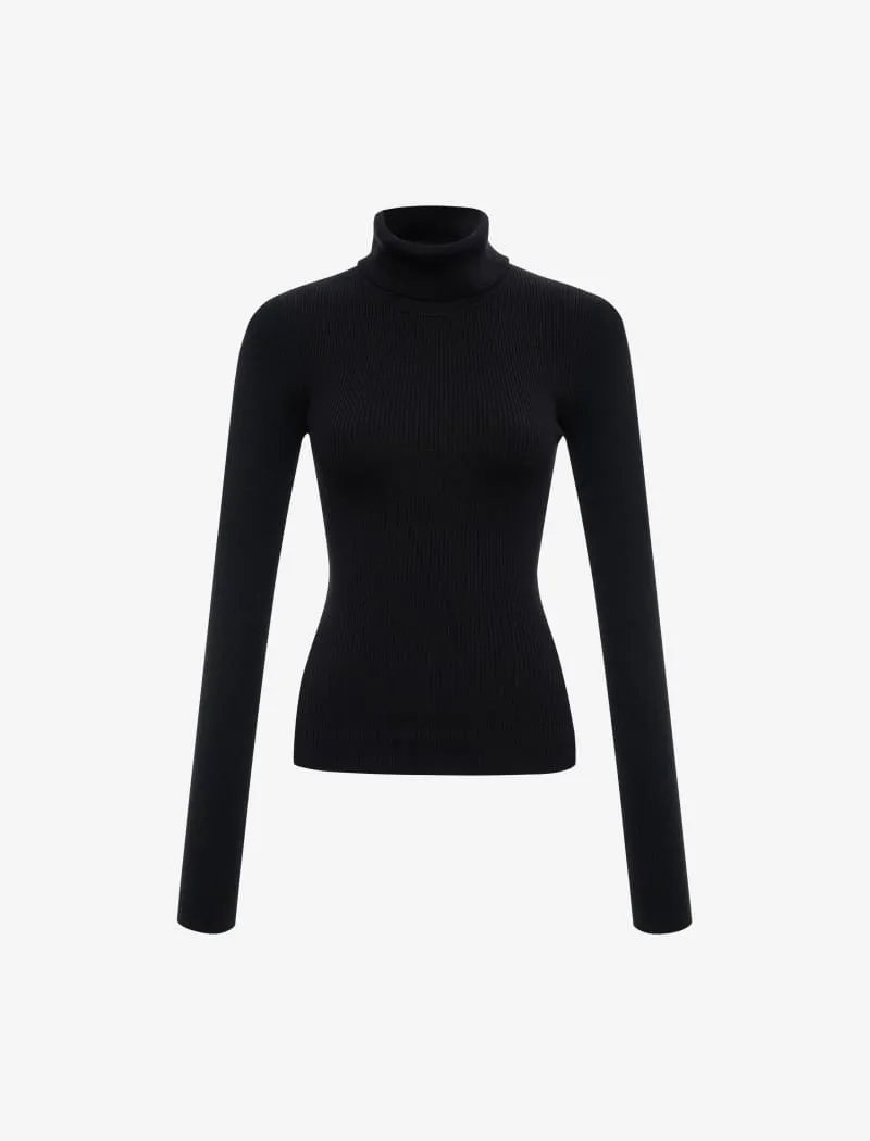 Turtleneck Top | Black sold by Rumored product image thumbnail 2
