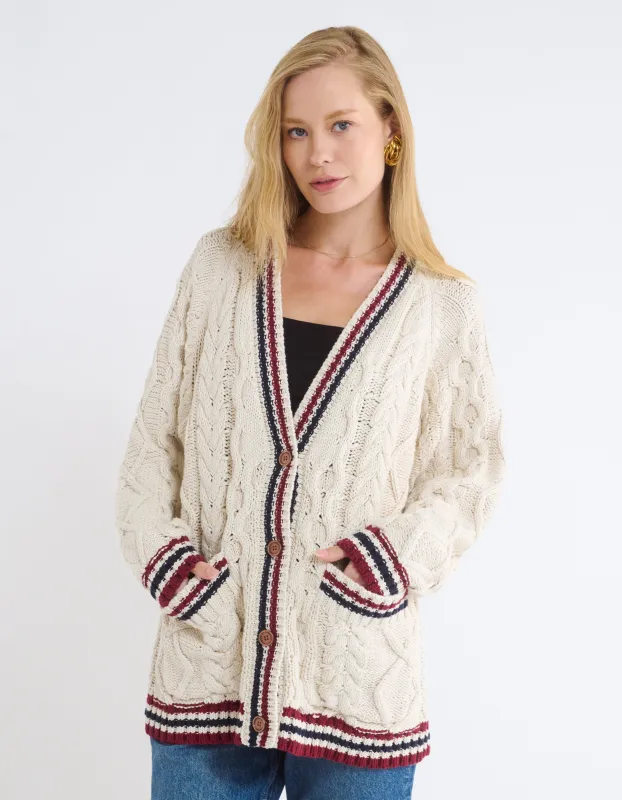 Alumni Cardigan | Cream sold by Rumored