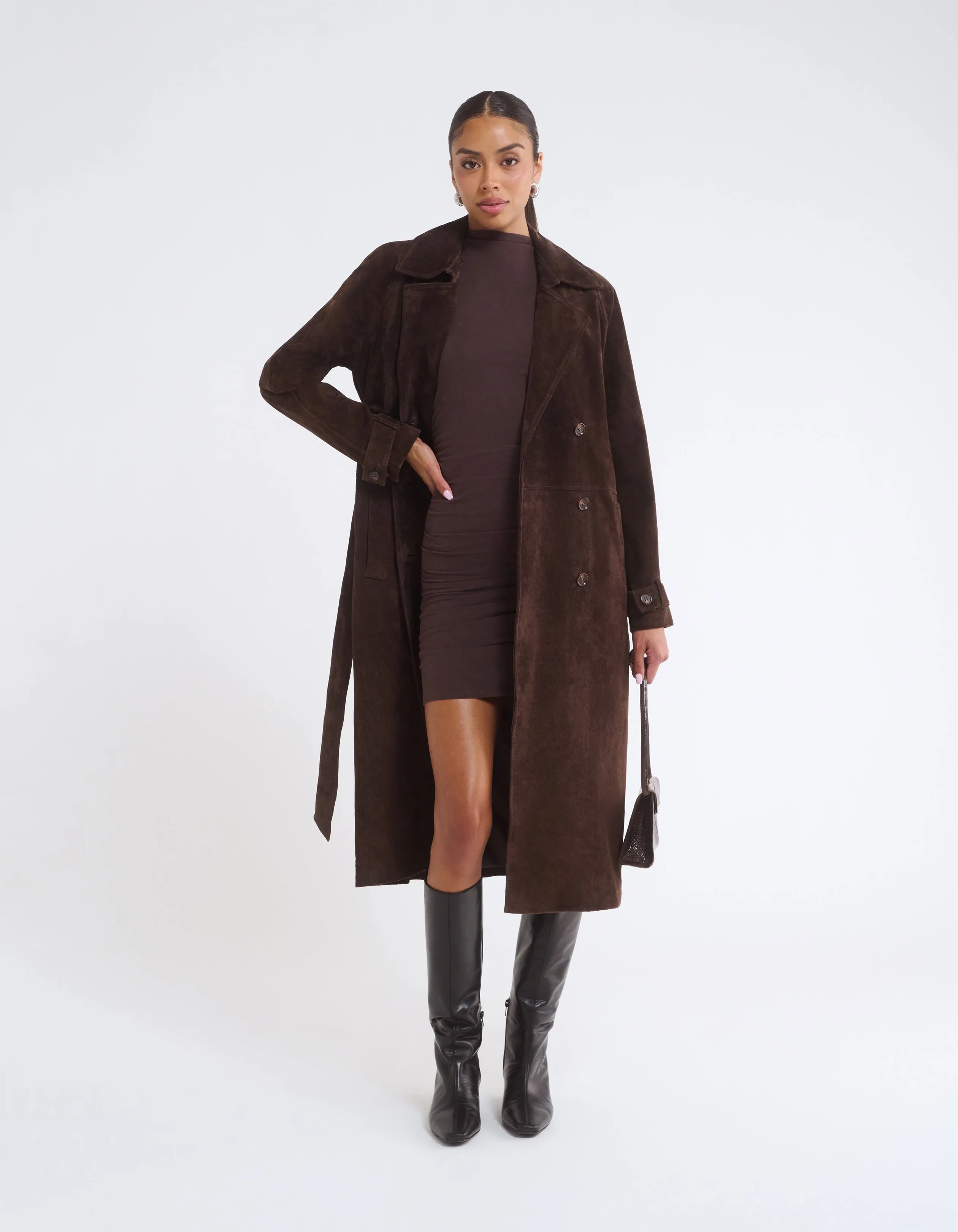 Kennedy Trench | Espresso Suede sold by Rumored product image thumbnail 3