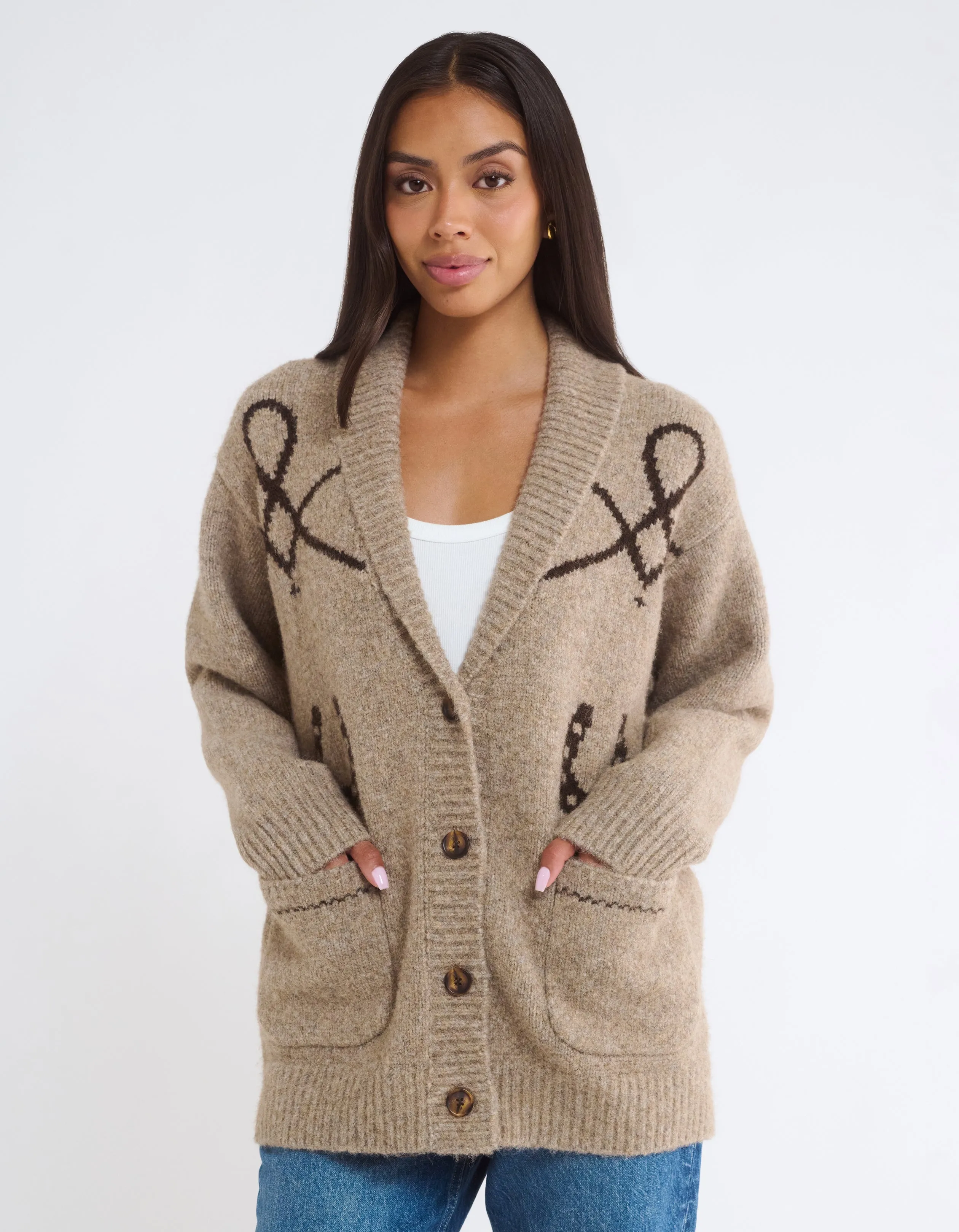 Wild Horses Cardigan | Mocha Heather sold by Rumored product image thumbnail 4