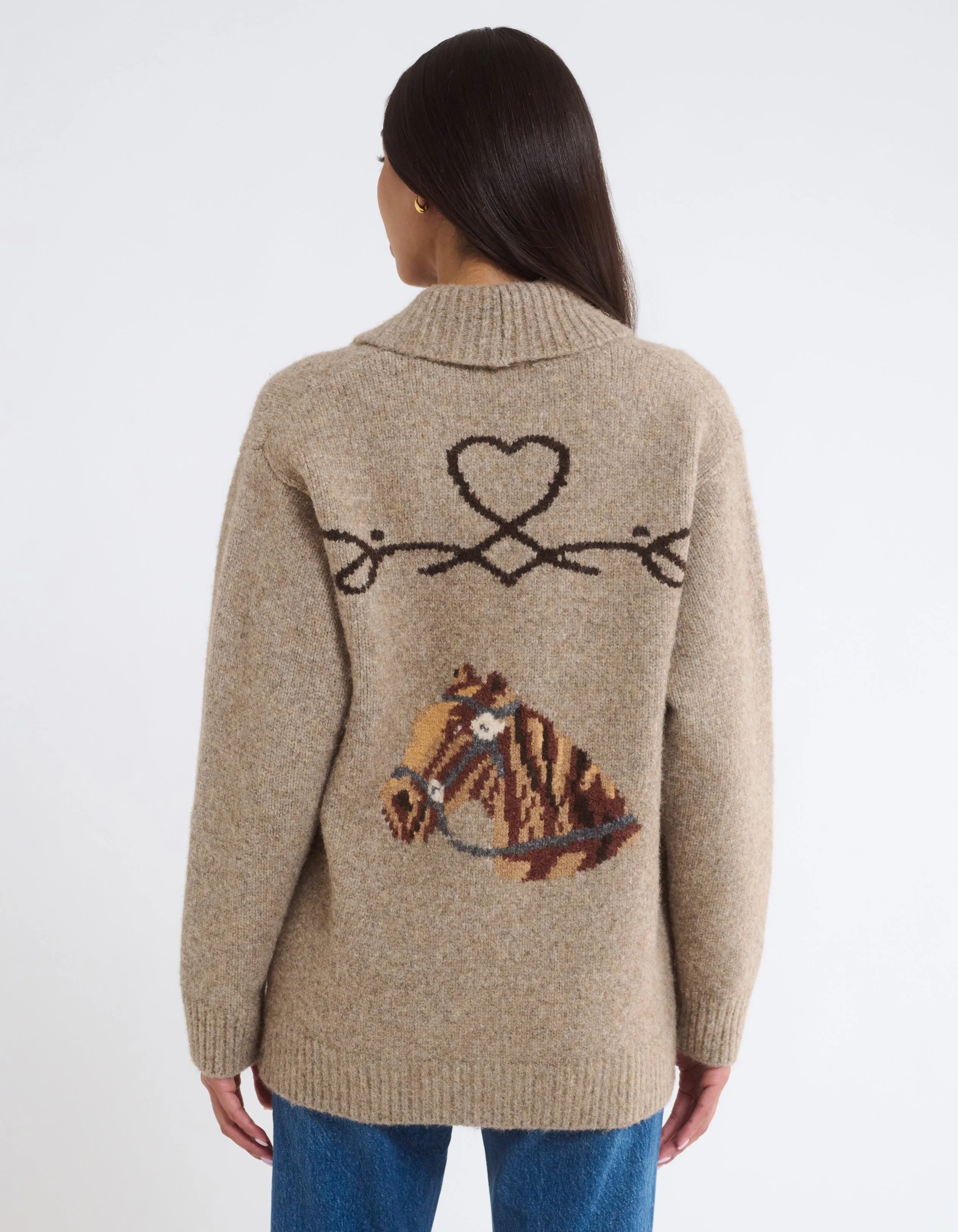 Wild Horses Cardigan | Mocha Heather sold by Rumored product image thumbnail 2
