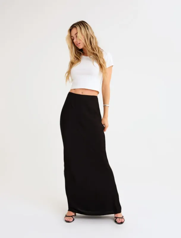 Archive Bias Maxi Skirt | Black sold by Rumored