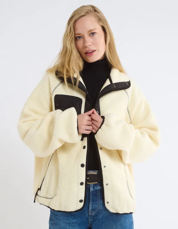 Aprés Sherpa Jacket | Ecru sold by Rumored