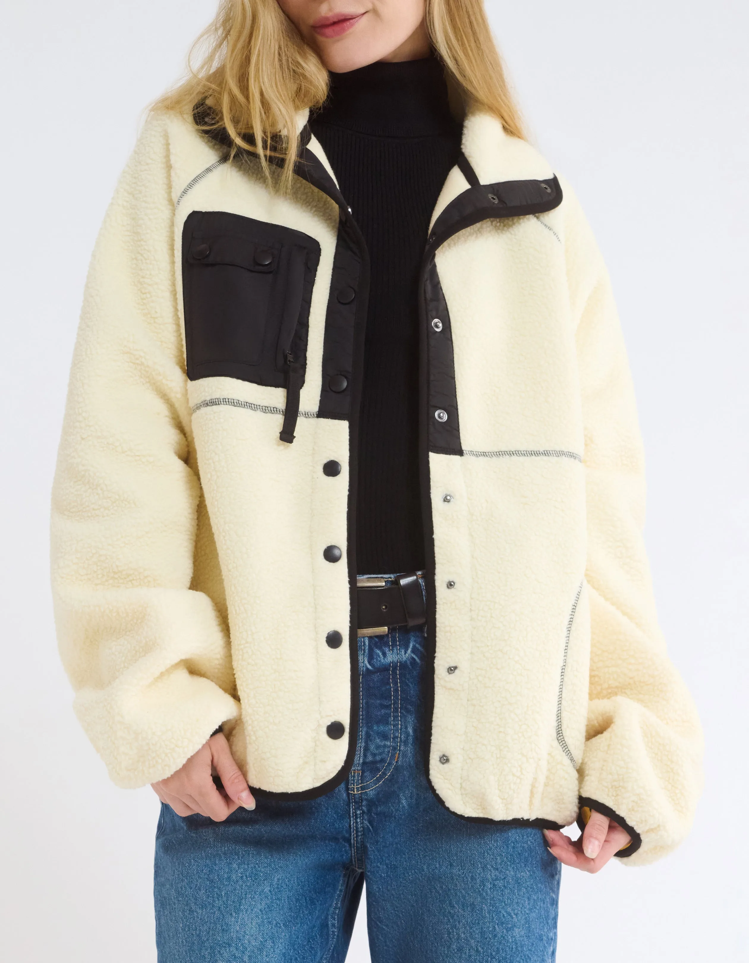 Aprés Sherpa Jacket | Ecru sold by Rumored product image thumbnail 5