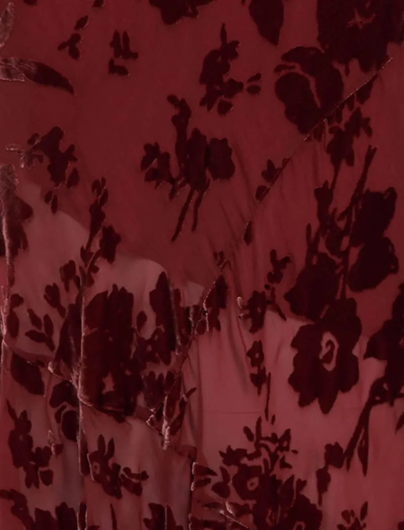 Santeria Maxi Dress | Crimson Devore sold by Rumored product image thumbnail 5