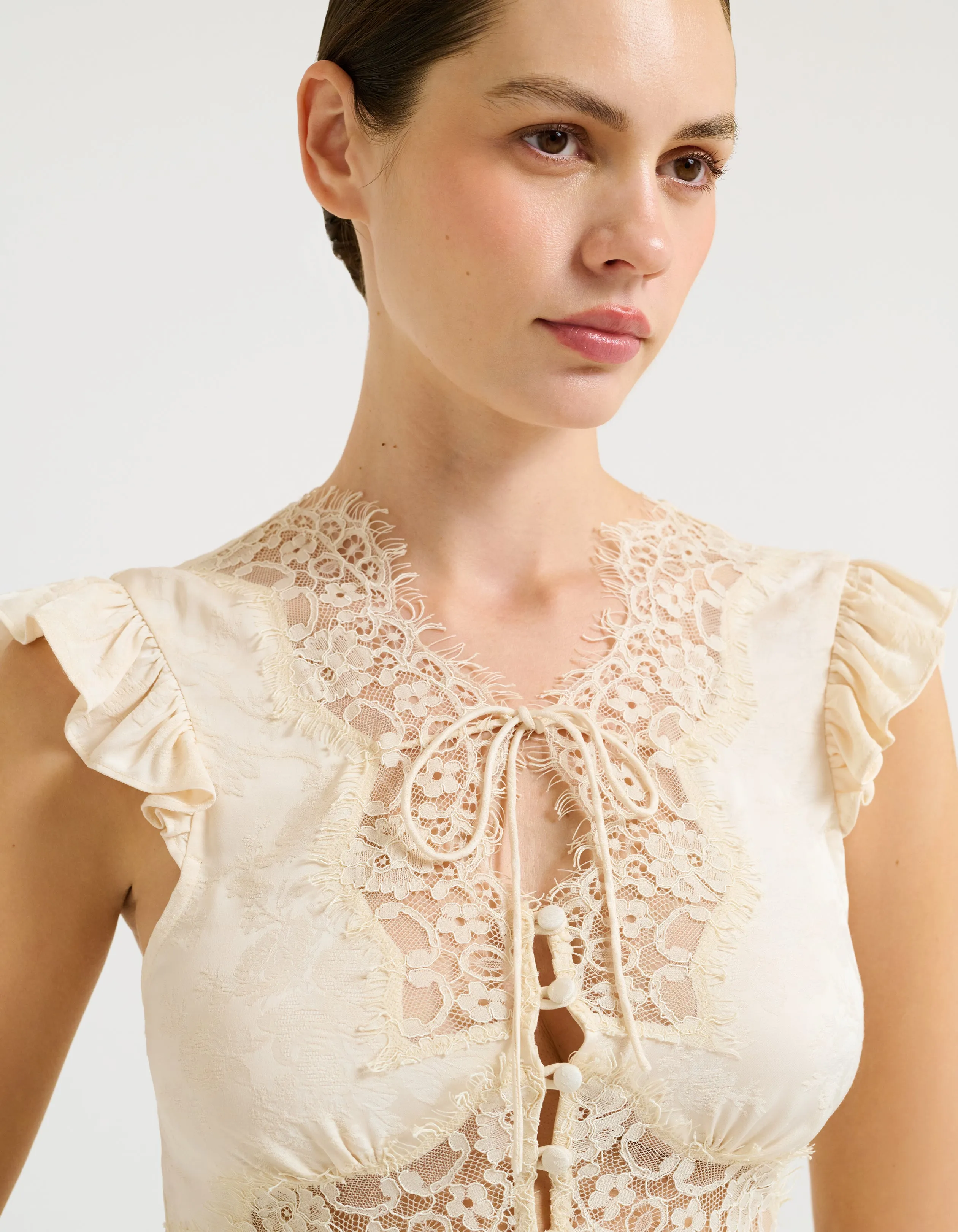 Wisteria Top | Ivory Jacquard sold by Rumored product image thumbnail 5