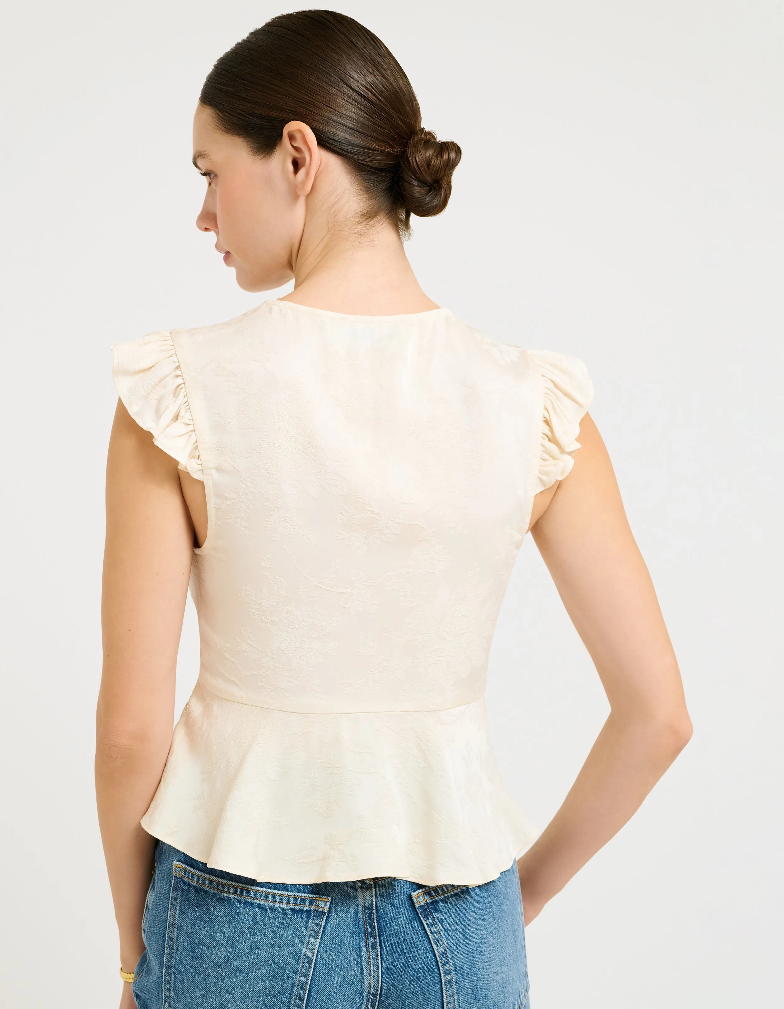 Wisteria Top | Ivory Jacquard sold by Rumored product image thumbnail 4