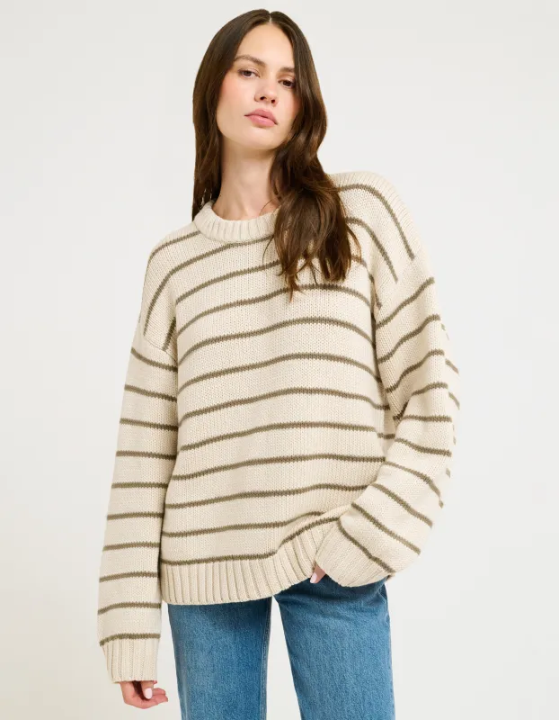 Bayside Sweater | Sandbar Stripe made by Rumored