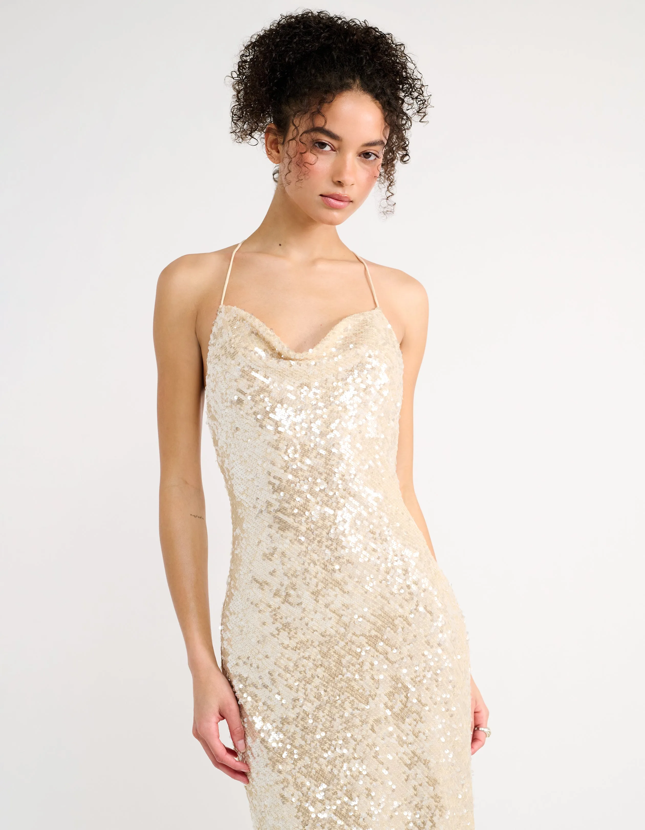 Supernova Maxi Dress | Champagne sold by Rumored product image thumbnail 3