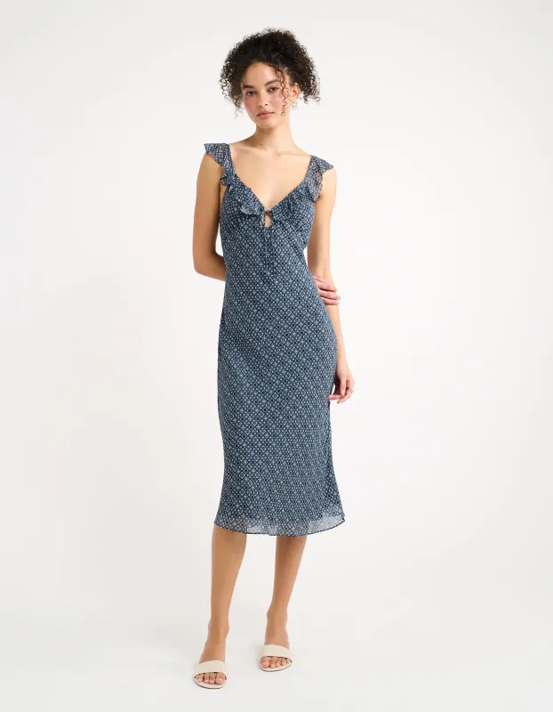 Butterfly Midi Dress | Mediterranean Tile made by Rumored