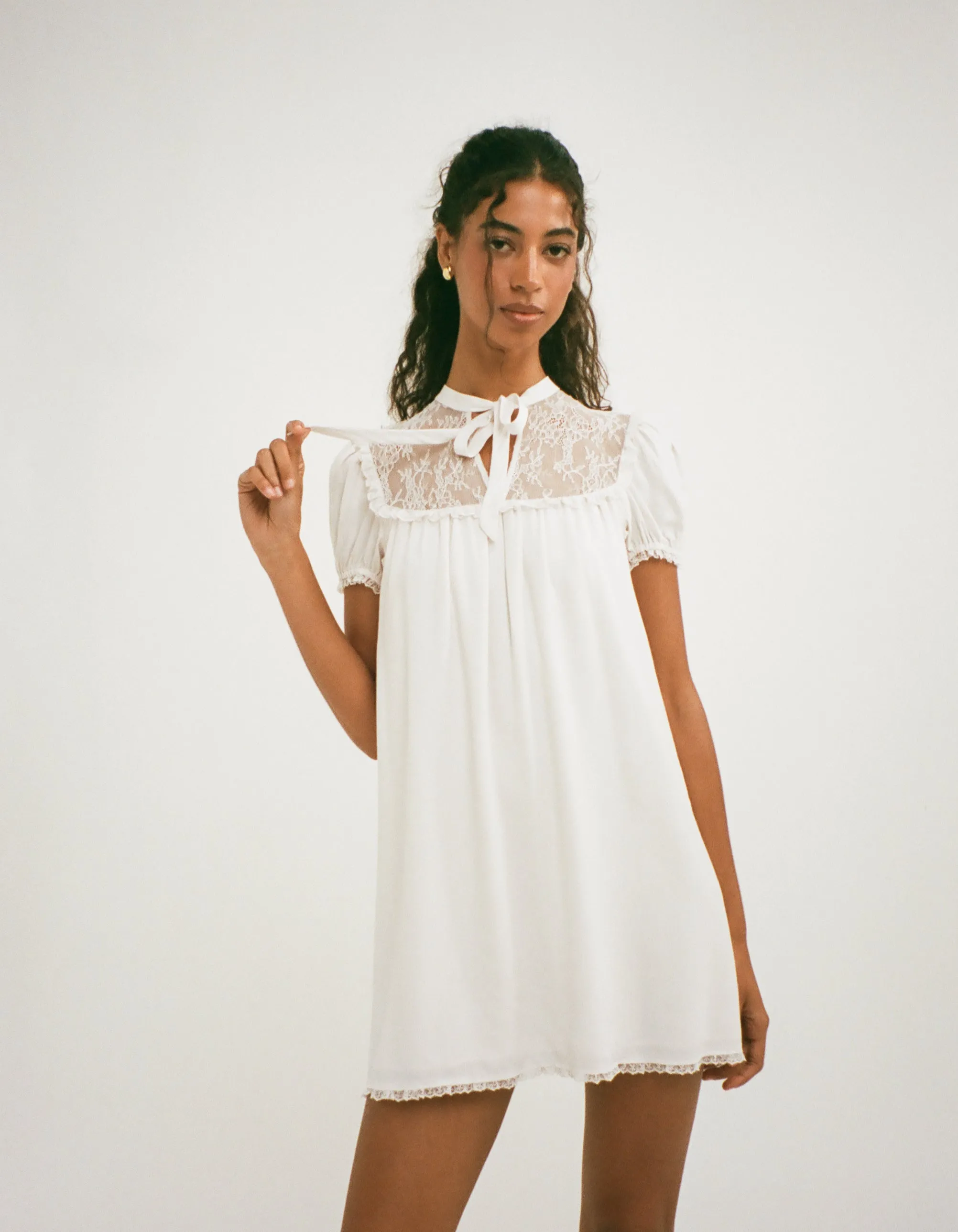 Eyre Mini Dress | Ivory sold by Rumored