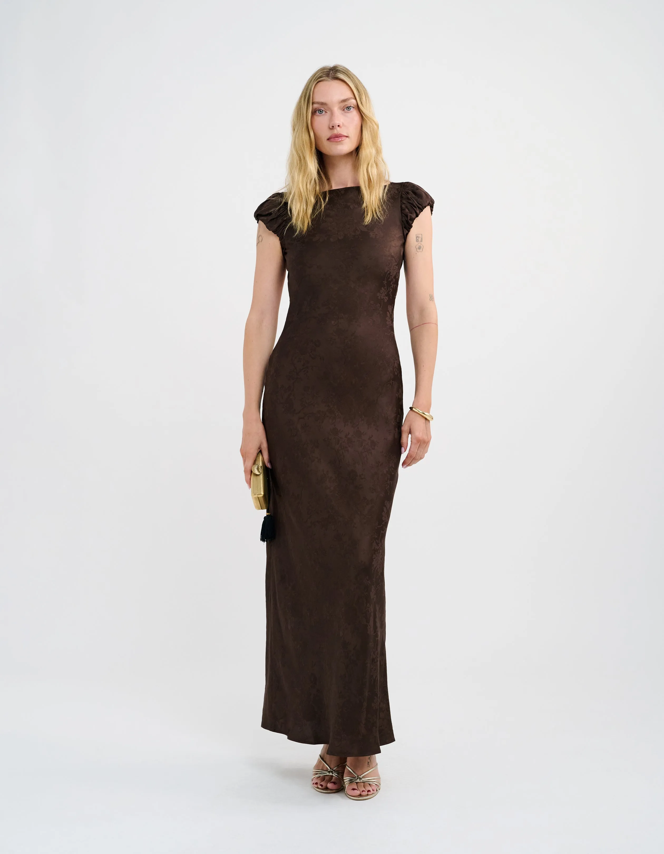 Moonlit Maxi Dress | Espresso Jacquard sold by Rumored product image thumbnail 2