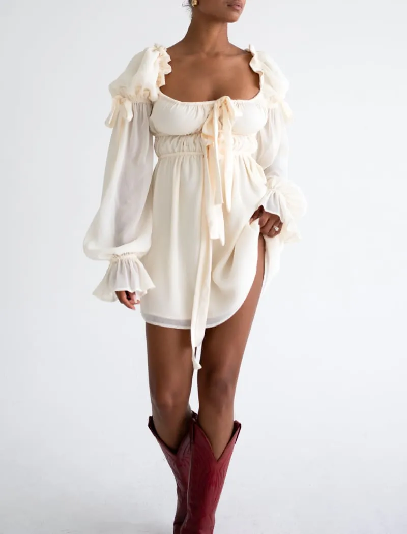 Macbeth Mini Dress | Cream sold by Rumored product image thumbnail 3