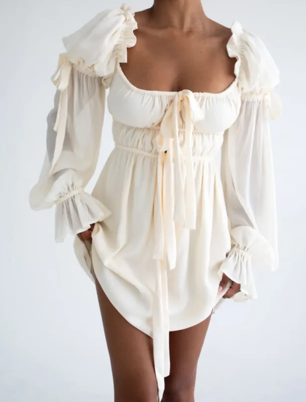 Macbeth Mini Dress | Cream sold by Rumored