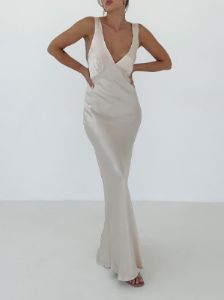 Sunset Strip Maxi Dress | Champagne sold by Rumored