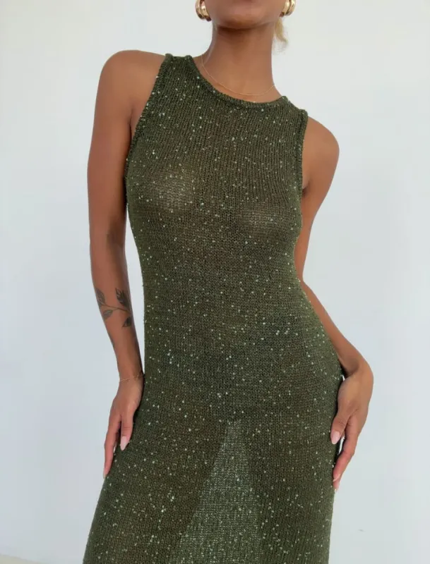 Stella Maxi Dress | Moss Sequin sold by Rumored