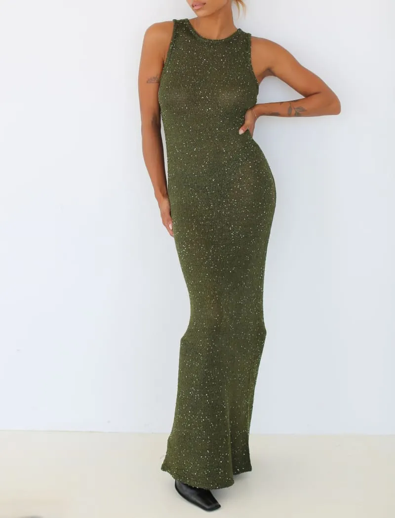 Stella Maxi Dress | Moss Sequin sold by Rumored product image thumbnail 5