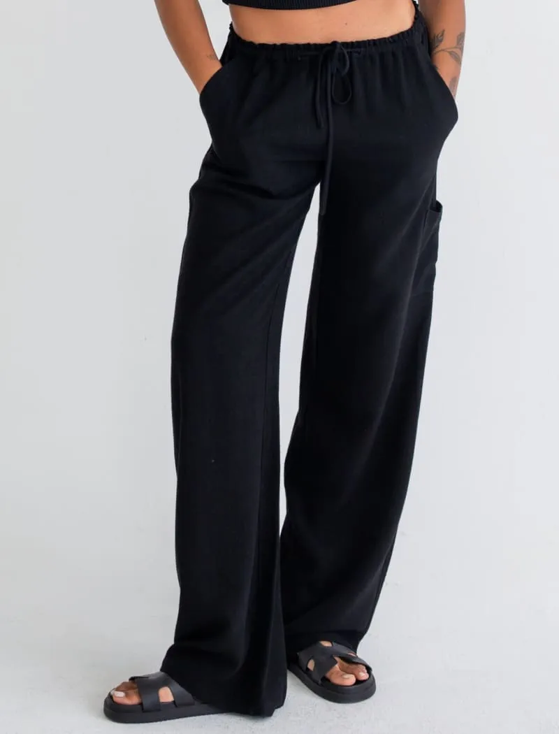 High Fidelity Pant | Black Linen sold by Rumored product image thumbnail 3