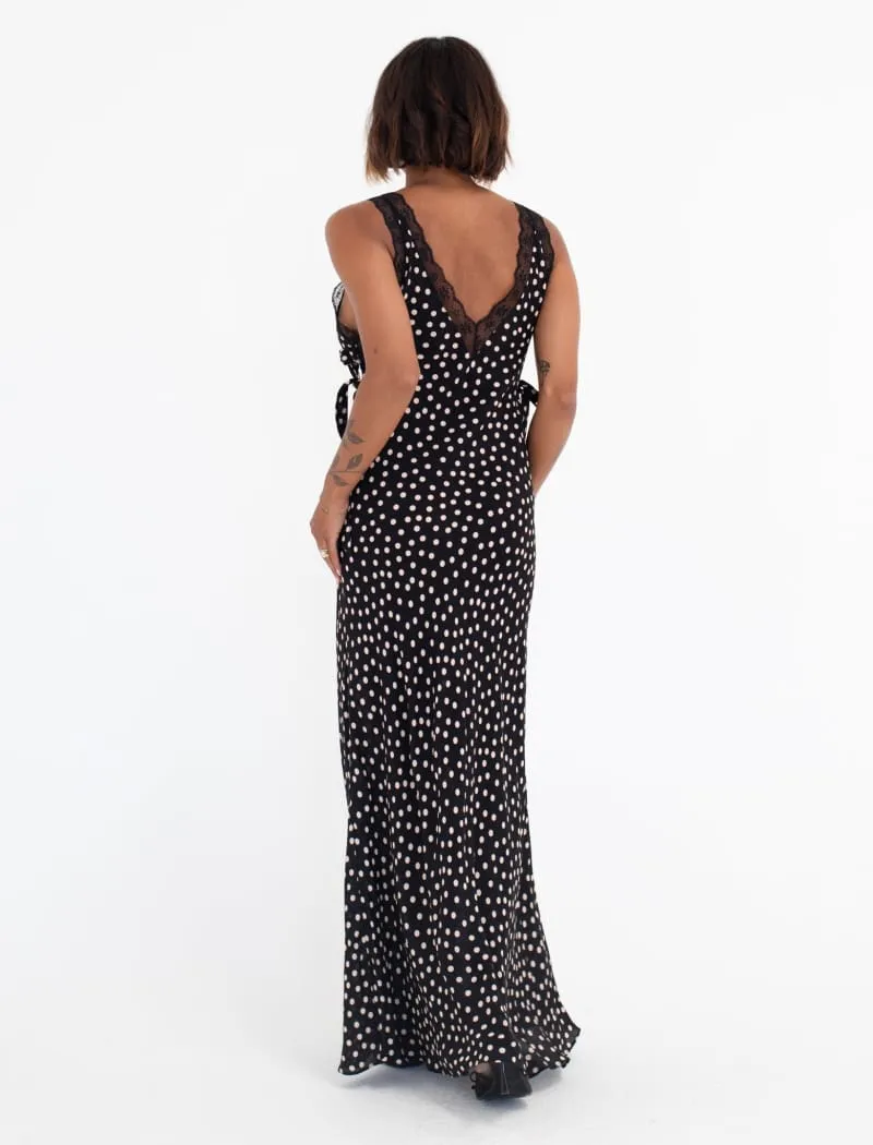 Dolly Midi Dress | Black Ditsy Dot sold by Rumored product image thumbnail 3