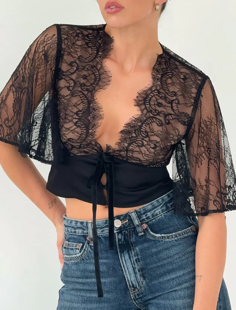 Verona Top | Black sold by Rumored product image thumbnail 3