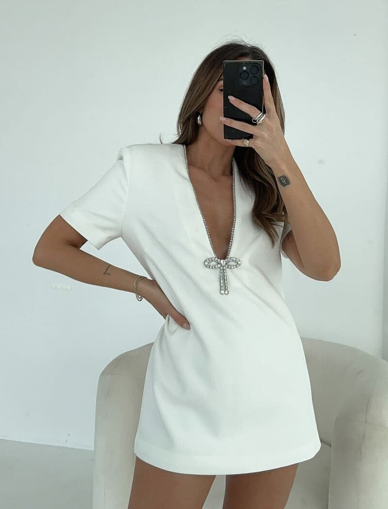 Disco Mini Dress | White sold by Rumored product image thumbnail 3