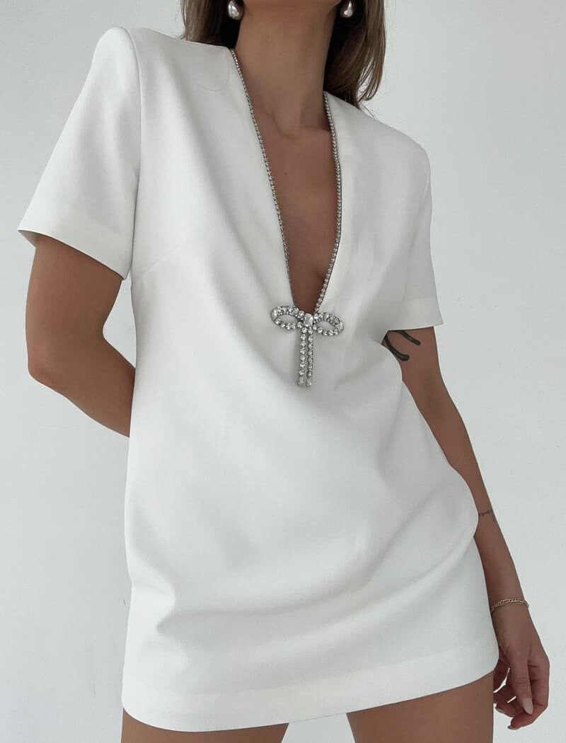 Disco Mini Dress | White sold by Rumored