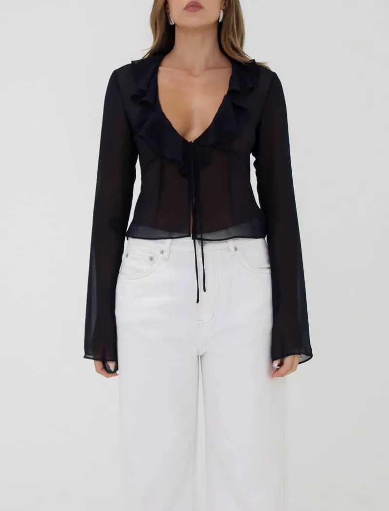 Waterfall Top | Navy sold by Rumored product image thumbnail 5