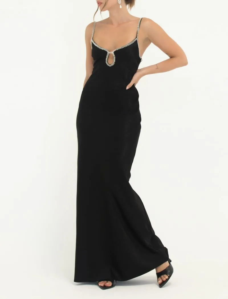 Diamond Maxi Dress | Black sold by Rumored