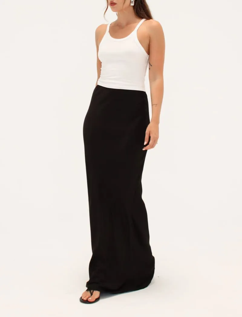 Archive Bias Maxi Skirt | Black sold by Rumored