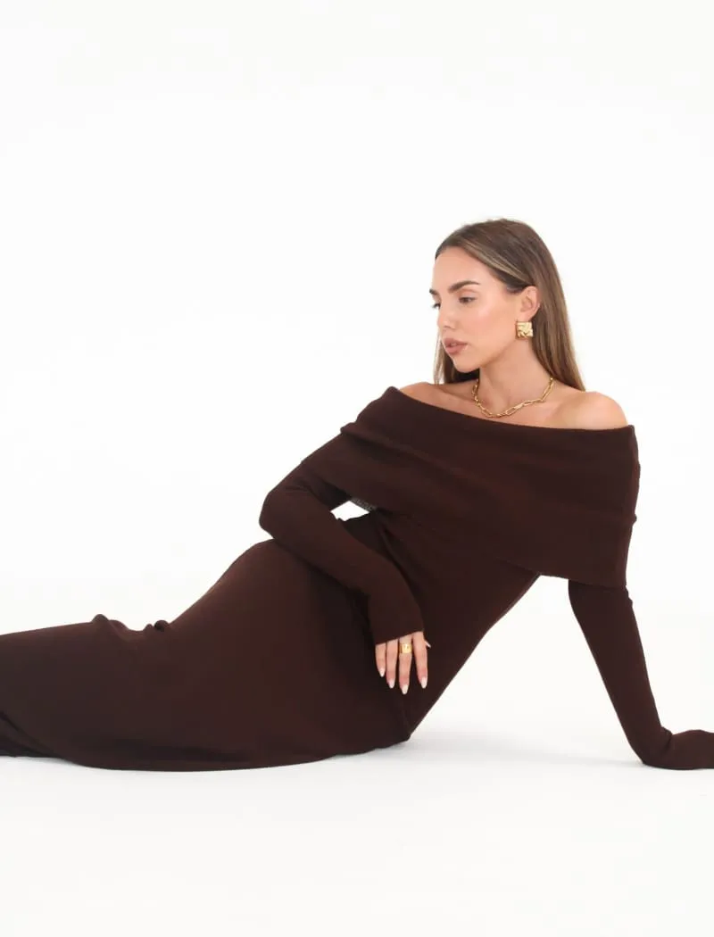 Winona Maxi Dress | Espresso sold by Rumored product image thumbnail 5