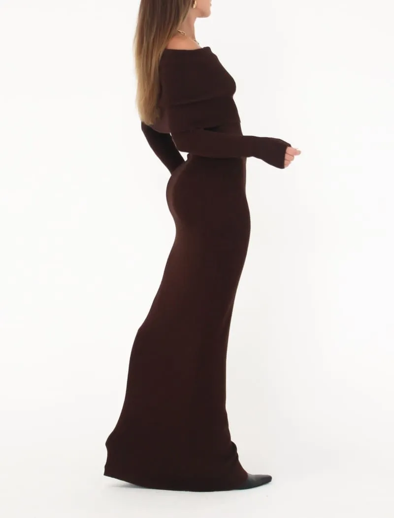 Winona Maxi Dress | Espresso sold by Rumored product image thumbnail 4